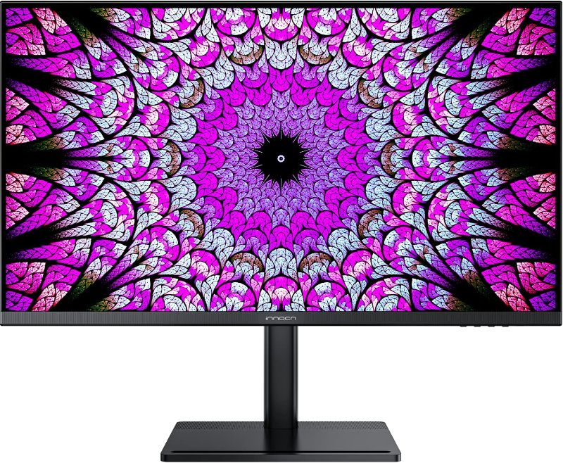 Photo 1 of INNOCN 28" 4K Monitor UHD 3840 x 2160 Computer Monitor IPS 60Hz HDMI and DisplayPort, sRGB 99%, Built-in Speaker, Flicker Free, Eye Care, Tilt/Height Adjustable Stand, Mountable - Black
