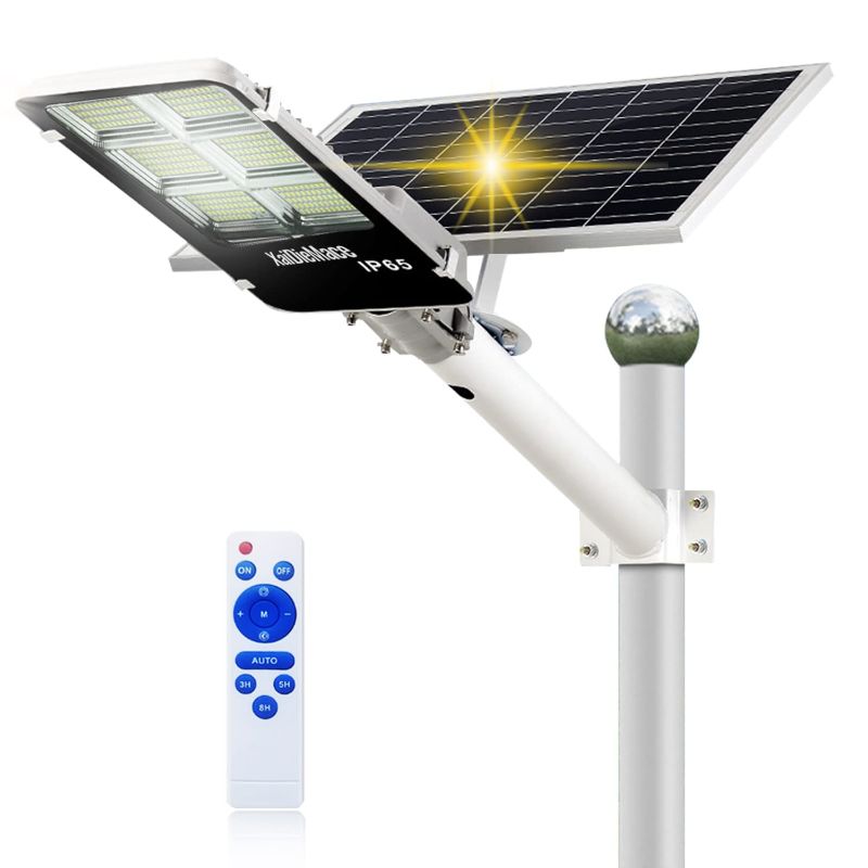 Photo 1 of (SIMILAR) 400W Solar Street Lights Outdoor, Dusk to Dawn Solar Led Outdoor Light with Remote Control,Daylight White Security Led Flood Light for Yard, Garden, Street, Playgroud (400) 400.0 Watts