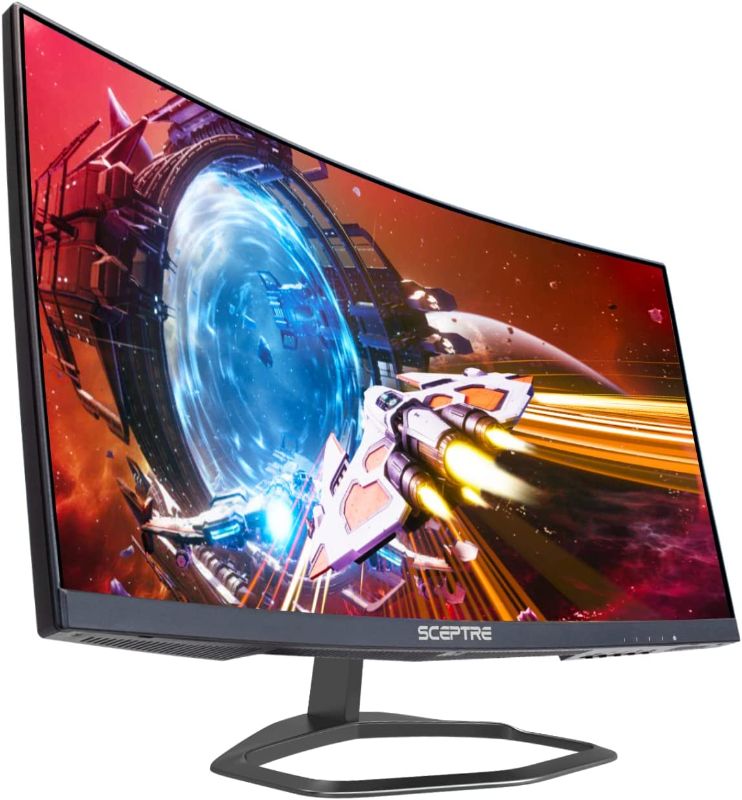 Photo 1 of Sceptre Curved 24.5-inch Gaming Monitor up to 240Hz 1080p R1500 1ms DisplayPort x2 HDMI x2 Blue Light Shift Build-in Speakers, Machine Black 2023 (C255B-FWT240)
