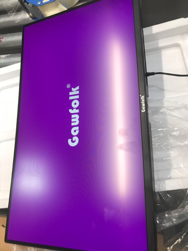 Photo 2 of Gawfolk 24” Curved Monitor 75Hz Full HD 1080P, Ultra-Thin Non-frame Gaming Display with AMD FreeSync HDMI VGA Machine Black

