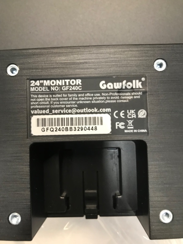 Photo 3 of Gawfolk 24” Curved Monitor 75Hz Full HD 1080P, Ultra-Thin Non-frame Gaming Display with AMD FreeSync HDMI VGA Machine Black
