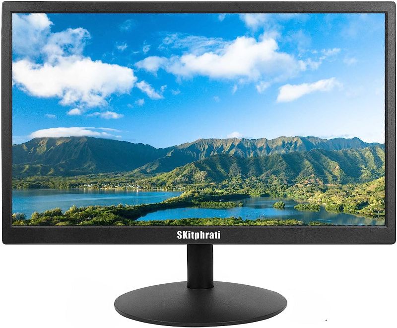 Photo 1 of SKitphrati 17 inch PC Monitor LED Monitor 1440x900, 60HZ, 5Ms, 16:10, Viewing Angle 95°(Horizontal),TN Panel, VESA Wall Mountable, VGA & HDMI Port, Black
