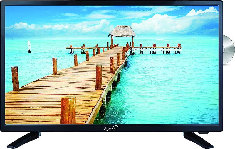 Photo 1 of SuperSonic SC-2412 LED Widescreen HDTV & Monitor 24", Built-in DVD Player with HDMI, USB, SD & AC/DC Input: DVD/CD/CDR High Resolution and Digital Noise Reduction
