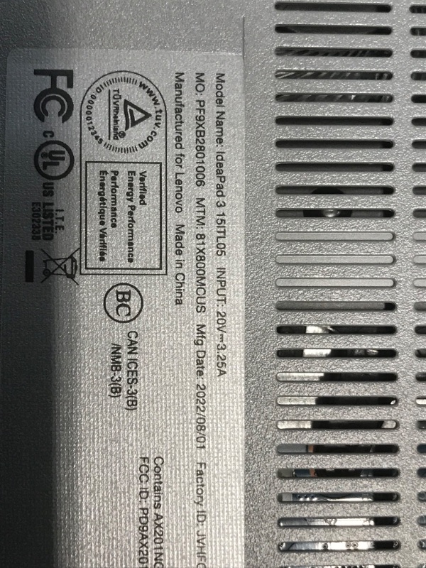 Photo 11 of Lenovo 2022 Newest Ideapad 3 Laptop, 15.6" HD Touchscreen, 11th Gen Intel Core i3-1115G4 Processor, 8GB DDR4 RAM, 256GB PCIe NVMe SSD, HDMI, Webcam, Wi-Fi 5, Bluetooth, Windows 11 Home, Platinum Grey
