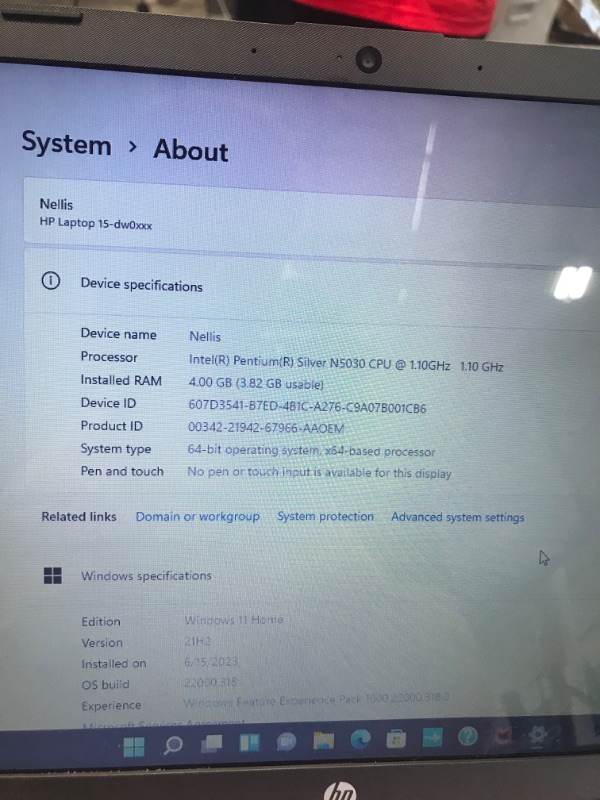 Photo 1 of HP 15.6in Laptop (Intel Pentium Quad-Core N5000, 4GB RAM, 256GB SSD, HDMI, WiFi, Bluetooth, HD Webcam, Windows 10 S)  Red
