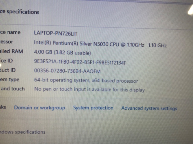 Photo 3 of HP 15.6in Laptop (Intel Pentium Quad-Core N5030, 4GB RAM, 128GB SSD, HDMI, WiFi, Bluetooth, HD Webcam