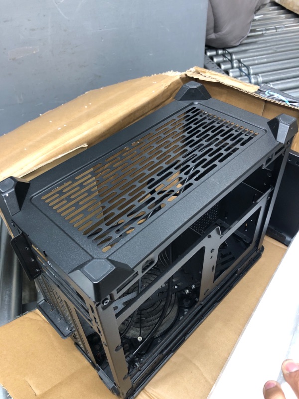 Photo 2 of Cooler Master NR200P SFF Small Form Factor Mini-ITX Case with Tempered glass or Vented Panel Option, PCI Riser Cable, Triple-slot GPU, Tool-Free and 360 Degree Accessibility Black NR200P