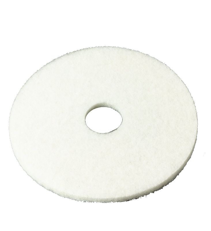 Photo 1 of 3M White Super Polish Pad 4100, 11 in, 5/Case
