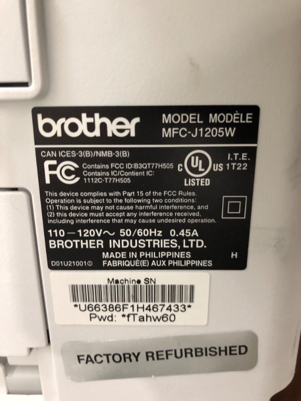 Photo 1 of Brother MFC-J1205W INKvestment Tank Wireless Multi-Function Color