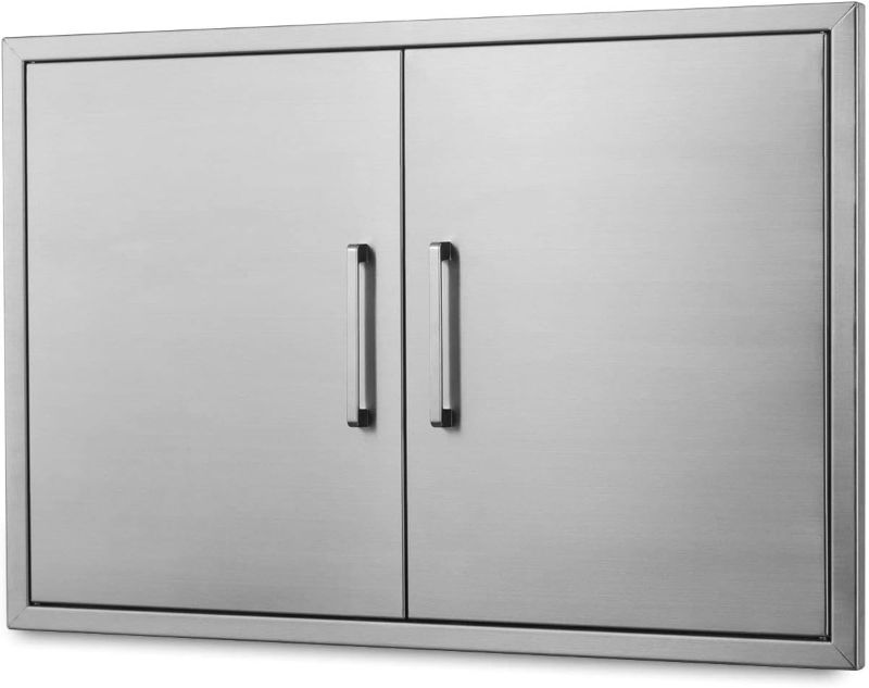 Photo 1 of 36"W x 23"H Outdoor Kitchen Doors Stainless Steel BBQ Double Access Door,Flush Mount for Outdoor Kitchen Island
