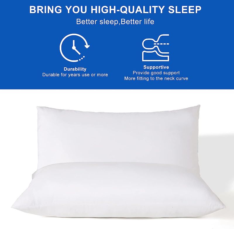 Photo 1 of  Medium Firm Hotel Collection Bed Pillows for Side Back and Stomach Sleepers (20 * 36