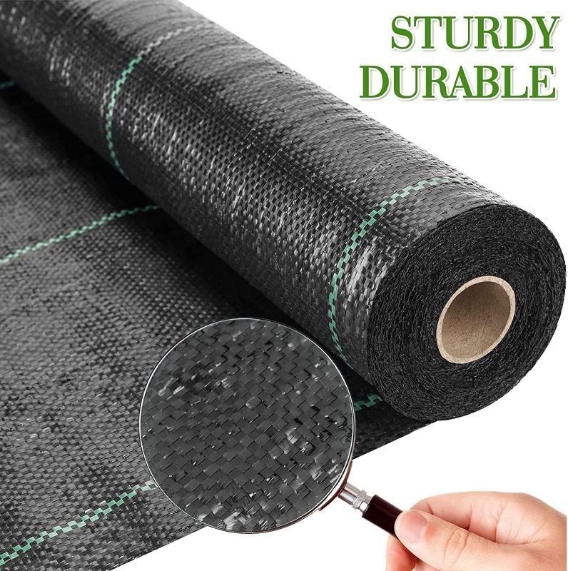 Photo 1 of  4ft x 100 ft Weed Barrier Landscape Fabric Heavy Duty Weed Control Fabric Eco-Friendly Ground Cover Weed Cloth