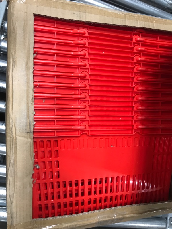 Photo 2 of 25L Shopping Basket Set of 12 Durable Red Plastic Shopping Basket with Handle, Portable Plastic Shopping Basket, Red Plastic Shopping Basket Set for Store Shopping