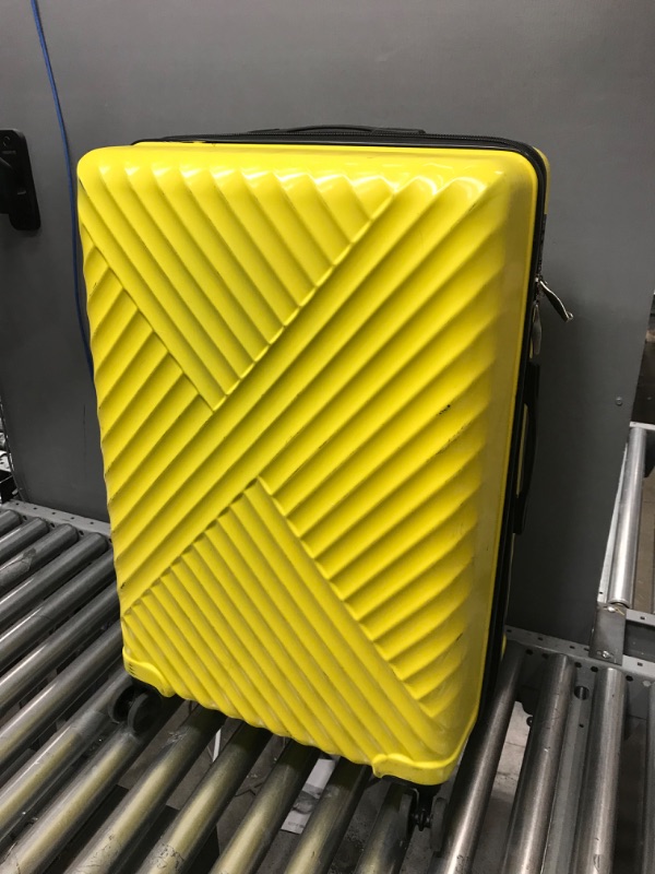 Photo 2 of **MINOR SHIPPING DAMAGE**SunnyTour Luggage Sets Expandable ABS + PC Hardside Spinner Suitcase Sets 3 Piece with TSA Lock Double Wheels, Yellow
