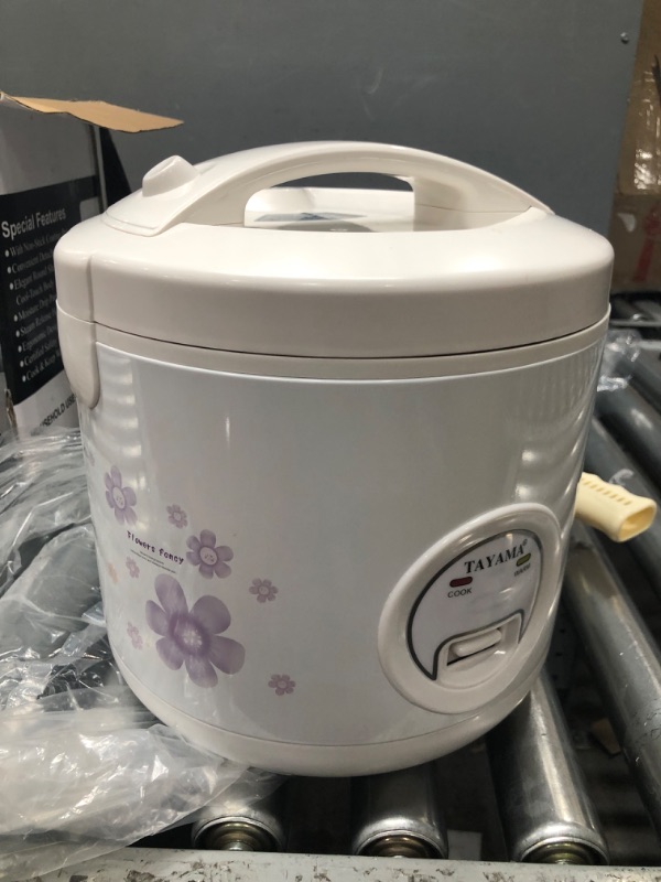 Photo 2 of **MINOR WEAR & TEAR**TRC-10 Cool Touch 10-Cup Rice Cooker and Warmer with Steam Basket, White
