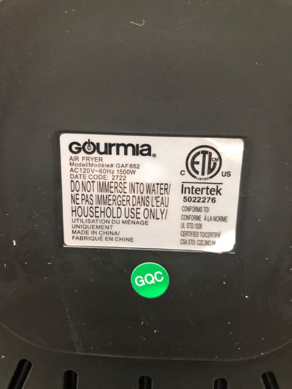 Photo 4 of **MINOR WEAR & TEAR**Gourmia Air Fryer Black (8 Quart)