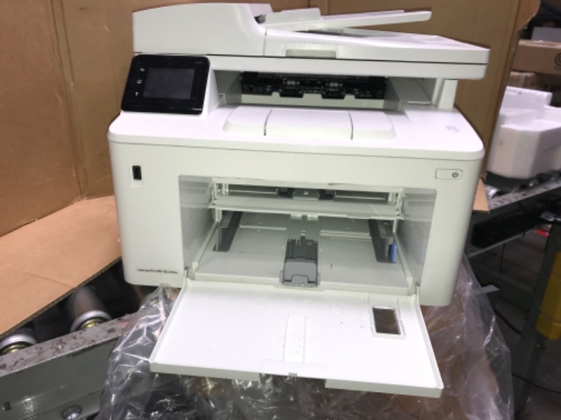 Photo 3 of UNABLE TO TEST DUE TO NO CABLE*HP LaserJet Pro MFP M227fdw Wireless Monochrome All-in-One Printer with built-in Ethernet & 2-sided printing, works with Alexa (G3Q75A) White (MISSING ACCESSORIES)