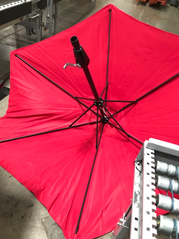 Photo 3 of **2nd half of pole is missing**
Simple Deluxe 7.5' Patio Umbrella Outdoor Table Market Yard Umbrella with Push Button Tilt/Crank, 6 Sturdy Ribs for Garden, Deck, Backyard, Pool, Red Red 7.5ft