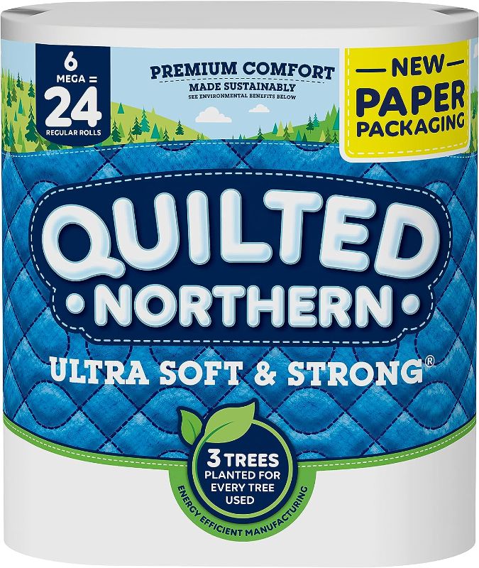 Photo 1 of **ONE PACK IS DAMAGED**
Quilted Northern Ultra Soft & Strong Toilet Paper, 18 Mega Rolls 6 count (Pack of 3)
