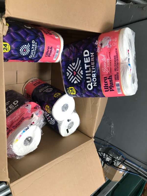 Photo 2 of **ONE PACK IS OPENED**
*Quilted Northern Ultra Plush® Toilet Paper with Sweet Lilac & Vanilla Scented Tube, 6 Mega Rolls, 3-Ply Bath Tissue