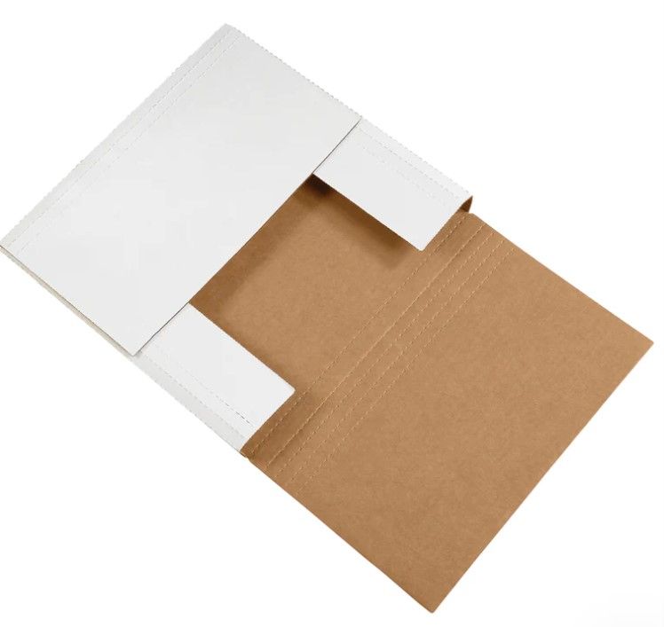 Photo 1 of 12 1/2 x 12 1/2 x 2 White Easy-Fold Mailers 100/Bundle