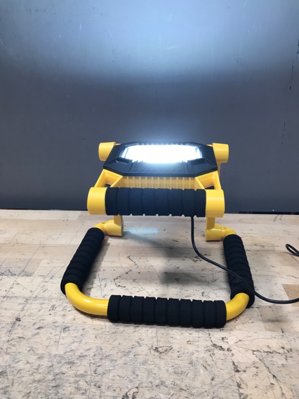 Photo 5 of 10W Rechargeable LED Work Lights with Stand 1000Lumen Super Bright COB Working Light Fixture USB Indoor Outdoor Emergency Adjustable Working Lights for Workshop Garage Camping (yellow-1) yellow-small