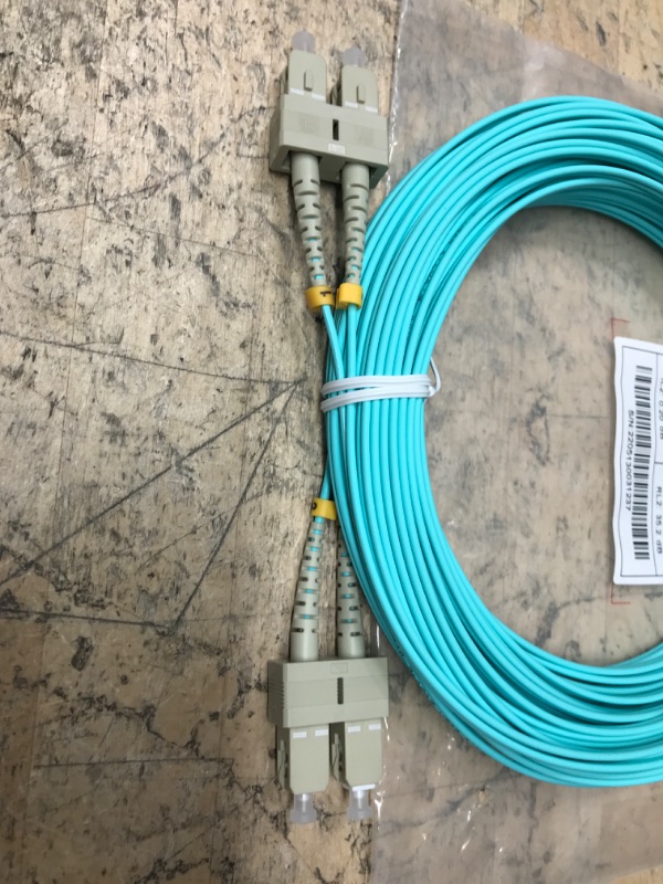 Photo 3 of 20 M LC/LC 50/125 Multimode 40/100GB Duplex Armored Fiber Patch Cable - OM4