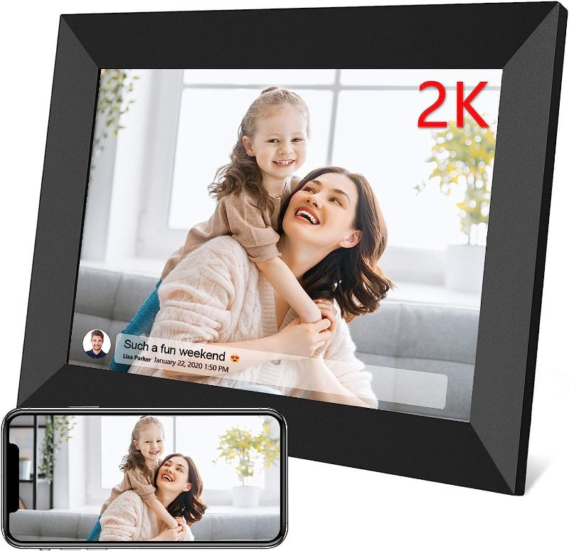 Photo 1 of FRAMEO 10 Inch WiFi Digital Picture Frame, Share Photos or Videos via Frameo APP, 2048×1536(4:3) 2K IPS LCD Touch Screen Smart Cloud Photo Frame with 16GB Storage, Auto-Rotate, Wall Mountable