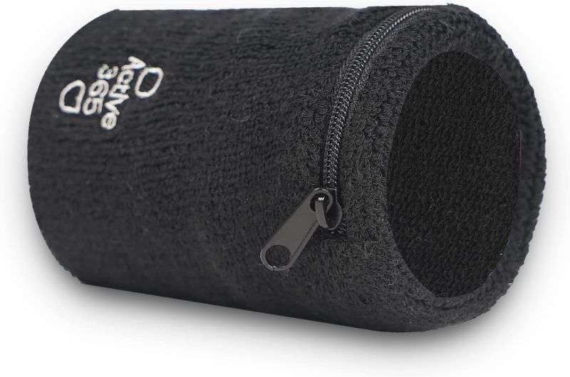 Photo 1 of BUNDLED OF 3 - Active 365 Sweat Bands for Wrists Travel Wallets for Women | Wrist Pouch with Zipper | Wristband Wallet for Keys ID Cards Cash | Running Sports Cloth Wristband Men Women | Set of 2