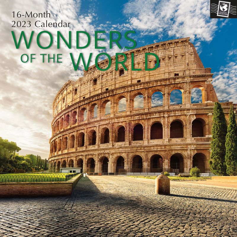 Photo 1 of 2023 Calendar Wonders of the World Square Wall 