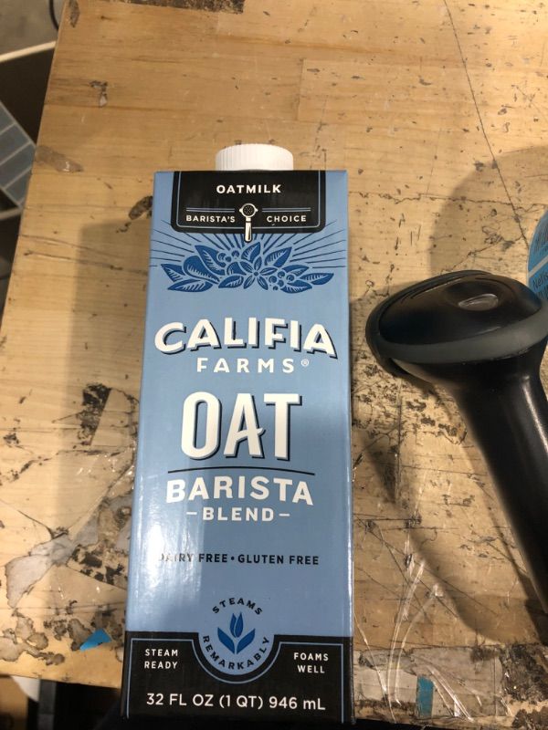 Photo 2 of Califia Farms - Oat Milk, Original Barista Blend, 32 Oz | Dairy Free | Creamer | Vegan | Plant Based | Gluten-Free | Non-GMO | Shelf Stable