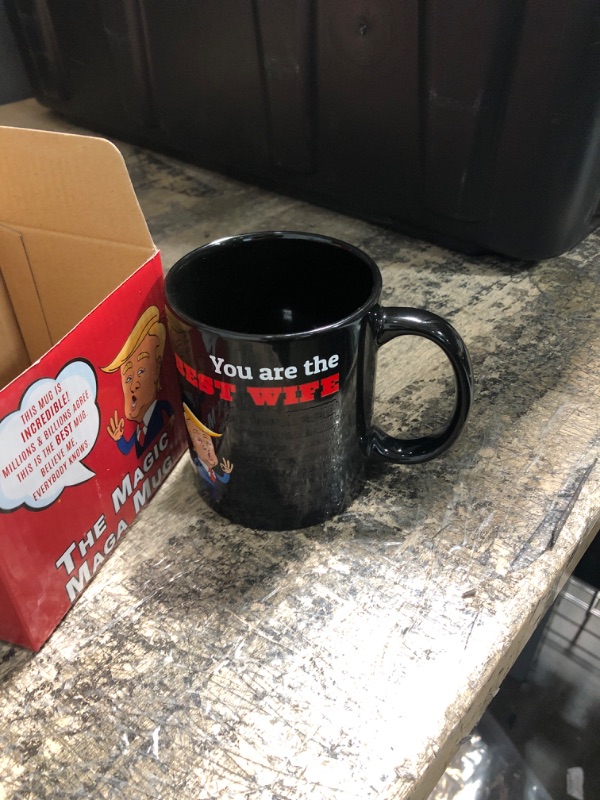 Photo 1 of 12oz Color-Changing Funny Coffee Mug - Top Trump Merchandise - Best Birthday Gifts for Women Who Have Everything, Unique Wedding Gift Ideas for Wife, Cool Bride & Anniversary Presents for Her Wife (12oz) Ceramic
