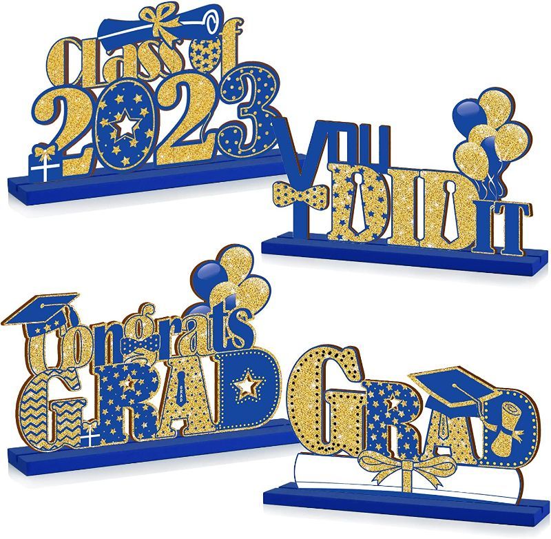 Photo 1 of 4 PIECES 2023 GRADUATION, BOOTH PROPS (GRAD-BLUE)