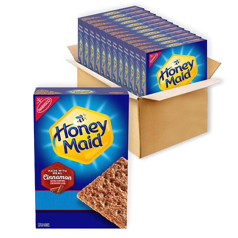 Photo 1 of *EXP DATE: 05/22/20223**
Honey Maid Cinnamon Graham Crackers, 12 - 14.4 oz Family Size Boxes
