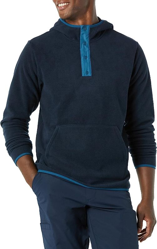 Photo 1 of Amazon Essentials Men's Snap-Front Hooded Polar Fleece Jacket
SIZE XS