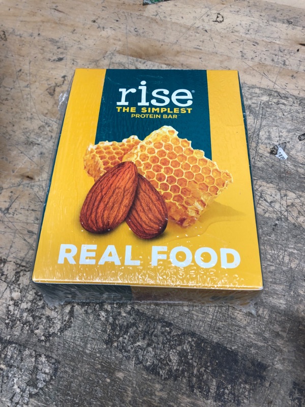 Photo 2 of 12 pack of Rise Bar Real Food Protein Bar, Gluten-Free, Almond Honey 2.1oz, best by 9/8/23