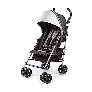 Photo 1 of  Summer 3Dlite ST Convenience Stroller, Black & Gray - Lightweight Stroller with Steel Frame, Large Seat Area, Multi-Position Recline, Large Storage Basket - Infant Stroller for Travel and More
