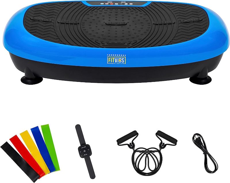 Photo 1 of 
Fitvids Vibration Plate Exercise Machine Workout Vibration Fitness Platform with Resistance Loops and Resistance Band, 2D, 3D and 4D