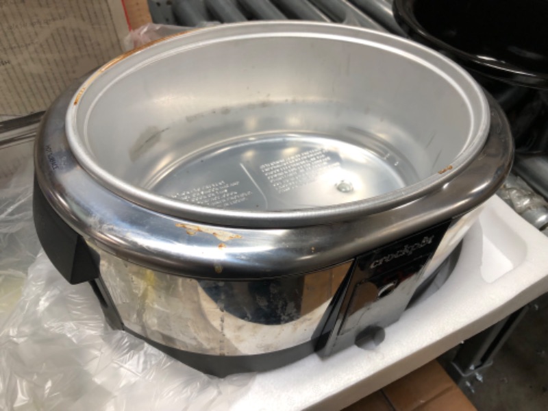 Photo 2 of **MINOR TEAR & WEAR**Crock-Pot Slow Cooker Works with Alexa 6-Quart Programmable Stainless Steel 2139005, A Certified for Humans Device