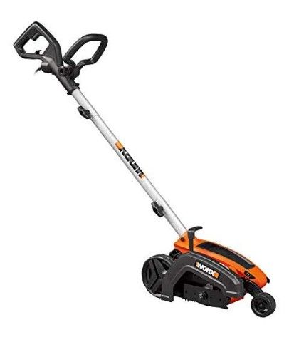 Photo 1 of ***MISSING COMPONENTS*** WORX WG896 12 Amp 7.5" Electric Lawn Edger & Trencher, 7.5in, Orange and Black & AmazonBasics 16/3 Vinyl Outdoor Extension Cord | Orange, 100-Foot