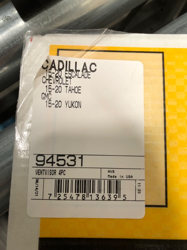 Photo 4 of **MINOR TEAR & WEAR**Auto Ventshade [AVS] Ventvisor / Rain Guards | Outside Mount | Smoke, 4 pc | 94531 | Fits 2015 - 2020 Cadillac Escalade/Chevrolet Tahoe/GMC Yukon Outside Mount - Smoke+