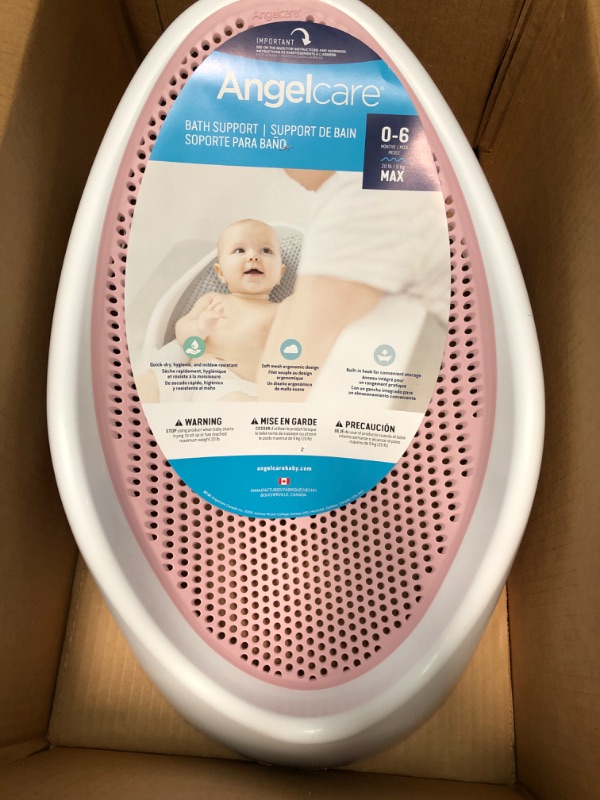 Photo 2 of Angelcare Baby Bath Support (Pink) | Ideal for Babies Less than 6 Months Old
