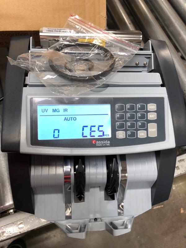 Photo 2 of Tested *** Cassida 5520 UV/MG - USA Money Counter with ValuCount, UV/MG/IR Counterfeit Detection, Add and Batch Modes - Large LCD Display & Fast Counting Speed 1,300 Notes/Minute UV/MG Counterfeit Detection Detection