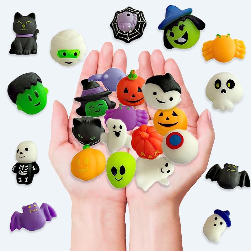 Photo 1 of Acantha Halloween Squishy Toys Mini Mochi Squishy Toys Cute Stress Reliever Squeeze Toys Halloween Party Favors Halloween Treat Bags Gifts SET OF 2
