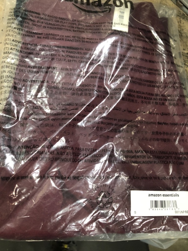 Photo 2 of Amazon Essentials Women's Relaxed-Fit Studio Terry Capri Jogger Pant Small Dark Burgundy