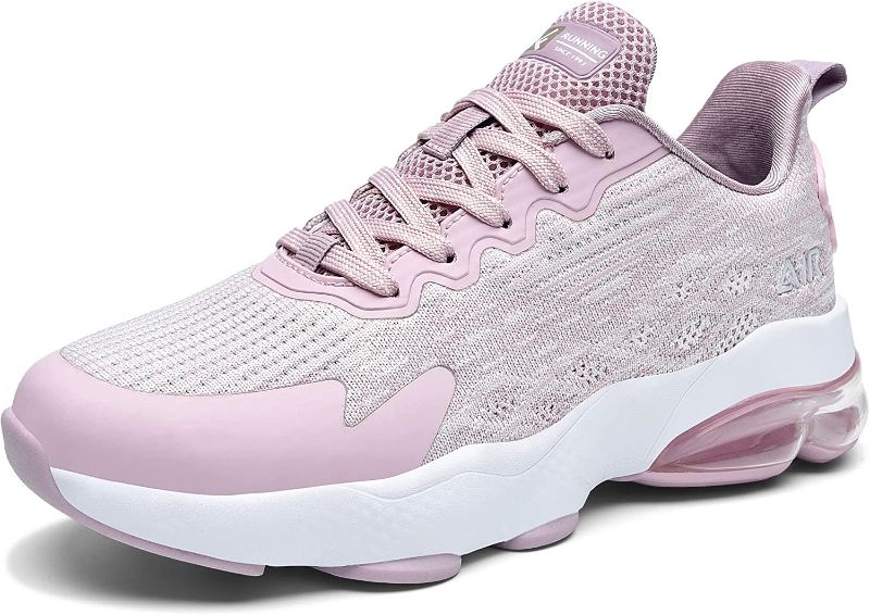 Photo 1 of FefiYo Womens Air Running Shoes Lightweight Stylish Sneakers Walking Tennis Shoes for Arch Support and Breathable Mesh Size 8
