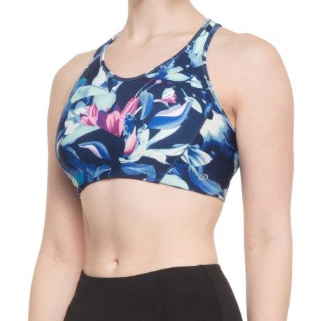 Photo 1 of Cross-Back Sports Bra - Medium Impact (for Women) - PARADISE FLORAL (M )
