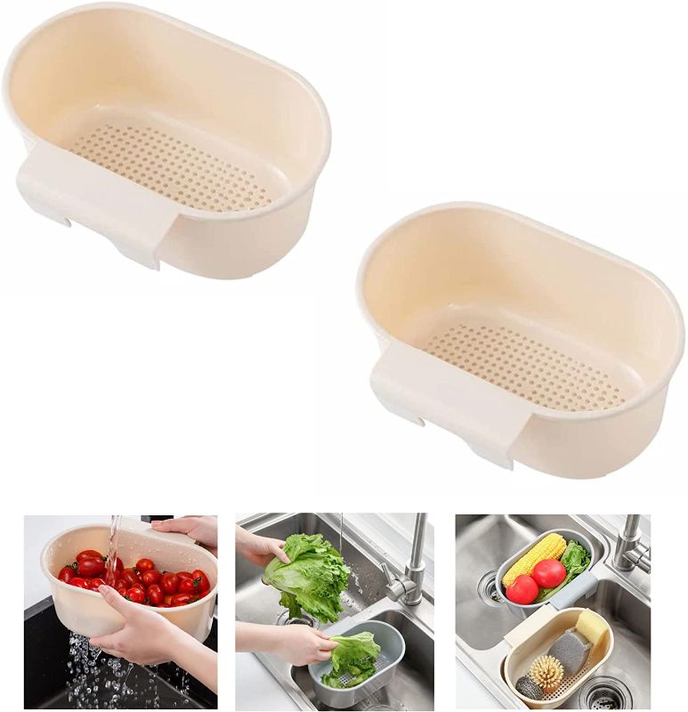 Photo 1 of 2 pcs Kitchen Sink Drain Basket for Double Bowl Kitchen Sinks, Colander and Pasta Strainer, Colanders & Food Strainers, Strainers and Colanders