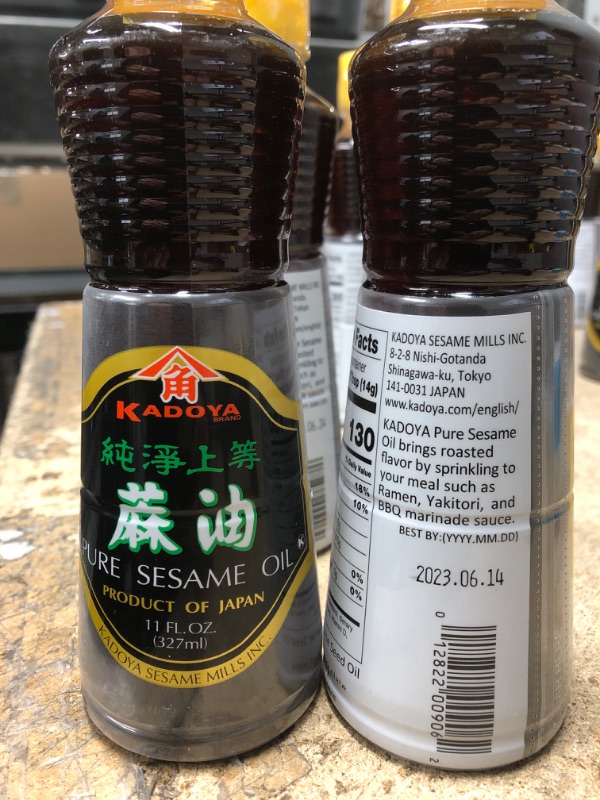 Photo 2 of **EXP DATE 6/14/23
2 BOTTLES
Kadoya Pure Sesame Oil Fluid Ounce, 11 Fl Oz (B3039)