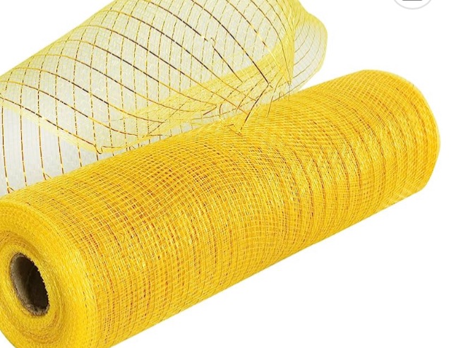Photo 1 of 2 ROLLS
Christmas Gold Poly Mesh Ribbon, 10 Inch x 30 Feet Metallic Foil Mesh Ribbon for Xmas Wreaths Bows Garland Wrapping Home DIY Craft Swags Decoration